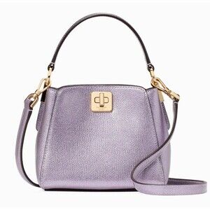 New Kate Spade Phoebe Metallic Mini Top Handle Crossbody Light Candied Flower